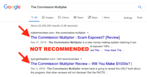 The Commission Multiplier Reviews