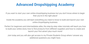 Advanced Dropshipping Academy Review